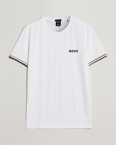 Men | BOSS | BOSS Athleisure | Performance MB Crew Neck T-Shirt White