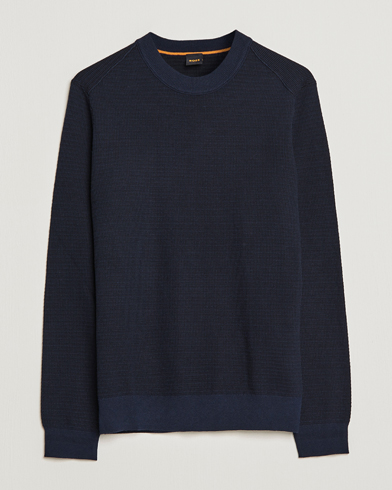 Men | Knitted Jumpers | BOSS Casual | Abovemo Knitted Sweater Dark Blue