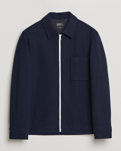 Men | Spring Jackets | A.P.C. | Wool Blouson Jacket Navy