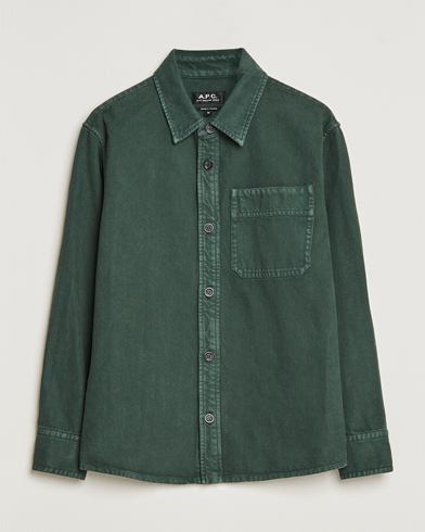 Men | Shirt Jackets | A.P.C. | Basile Shirt Jacket Dark Green