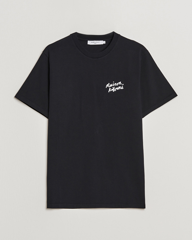 Men | Black t-shirts | Maison Kitsuné | Mini Handwriting T-Shirt Black