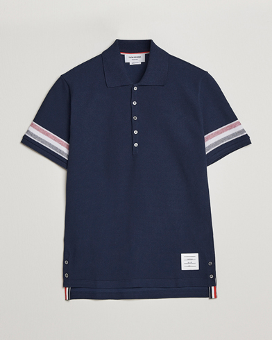 Men |  | Thom Browne | RWB Stripe Polo Shirt Navy