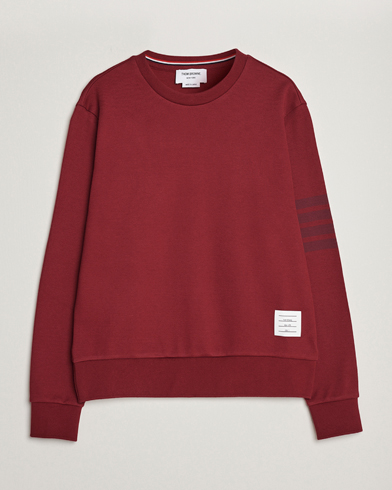 Men | Sweaters & Knitwear | Thom Browne | Tonal 4 Bar Sweatshirt Burgundy