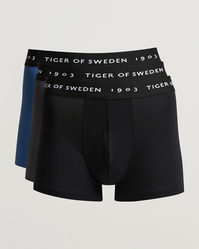 Men |  | Tiger of Sweden | Hermod 3-Pack Organic Cotton Trunck Blue Black