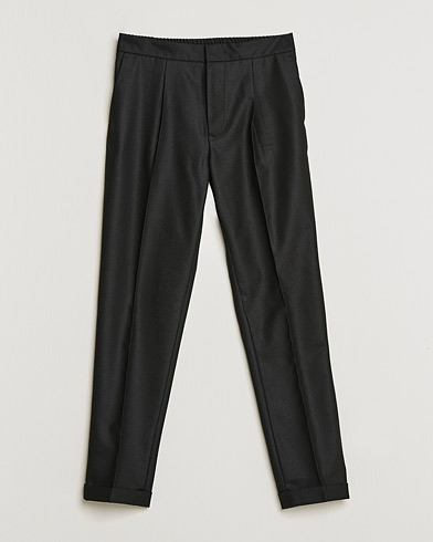 Men | Trousers | J.Lindeberg | Sasha Wool Twill Pants Black