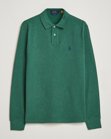 Men |  | Polo Ralph Lauren | Custom Slim Fit Long Sleeve Polo Verano Green Heather