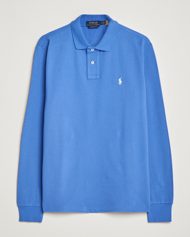 Men | Long Sleeve Polo Shirts | Polo Ralph Lauren | Custom Slim Fit Long Sleeve Polo Maidstone Blue