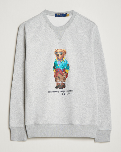 Men | Grey sweatshirts | Polo Ralph Lauren | Magic Fleece Printed Bear Sweatshirt Andover Heather