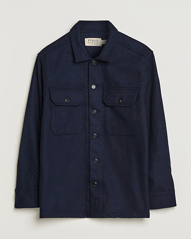Men |  | Polo Ralph Lauren | Wool/Nylon Pocket Overshirt Collection Navy