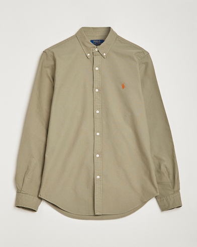 Men | Oxford Shirts | Polo Ralph Lauren | Slim Fit Garment Dyed Oxford Sage Green