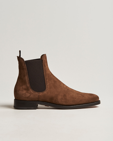 Men | Shoes | Ralph Lauren Purple Label | Penfield Chelsea Boots Chestnut Suede