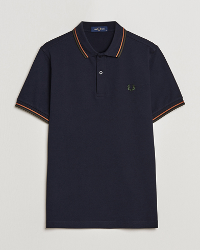 Men | Polo Shirts | Fred Perry | Twin Tipped Pique Navy Night Green