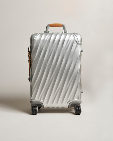 Men | Suitcases | TUMI | International Carry-on Aluminum Trolley Texture Silver