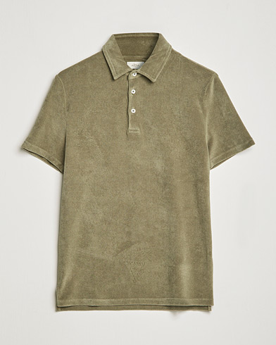 Men | Polo Shirts | Altea | Short Sleeve Terry Polo Olive