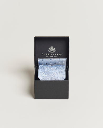 Men | Amanda Christensen | Amanda Christensen | Box Set Silk 8cm Tie With Pocket Square Blue