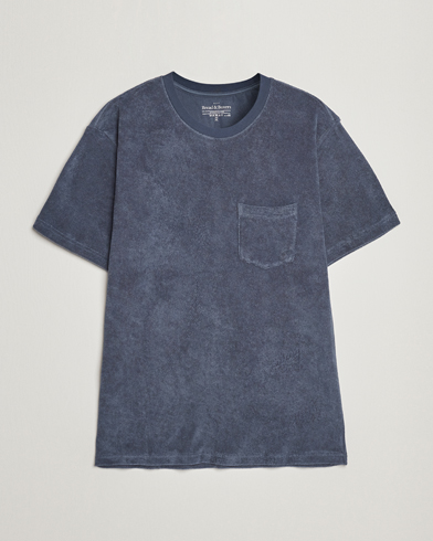 Men | The Terry Collection | Bread & Boxers | Terry Crew Neck T-Shirt Smoky Blue