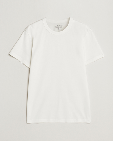 Men | White t-shirts | Bread & Boxers | Heavy Pima Cotton Crew Neck T-Shirt Ivory