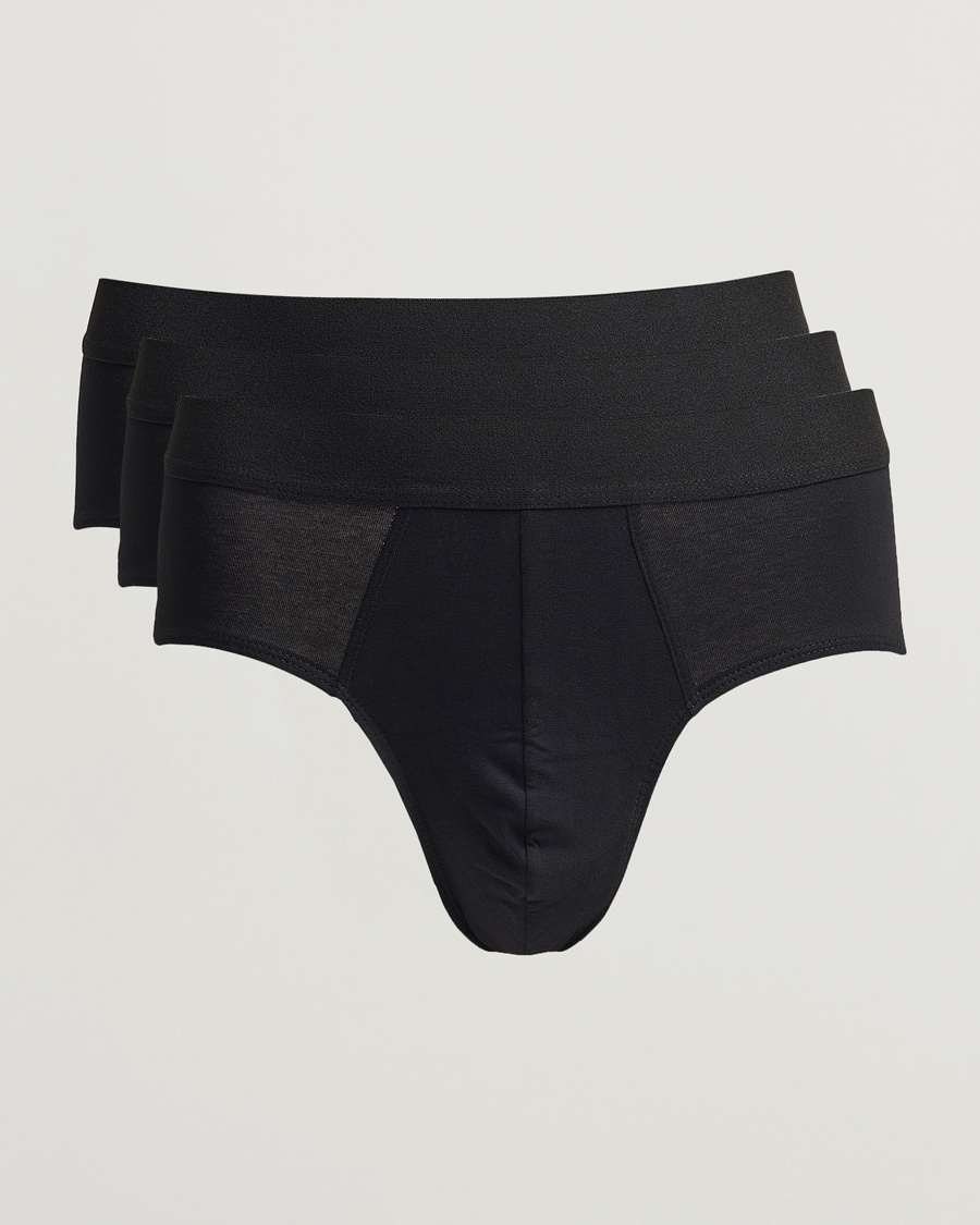 Bread & Boxers 3-Pack Brief Black – Black