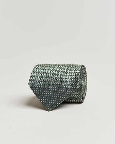 Men |  | Brioni | Microstructure Silk Tie Light Green