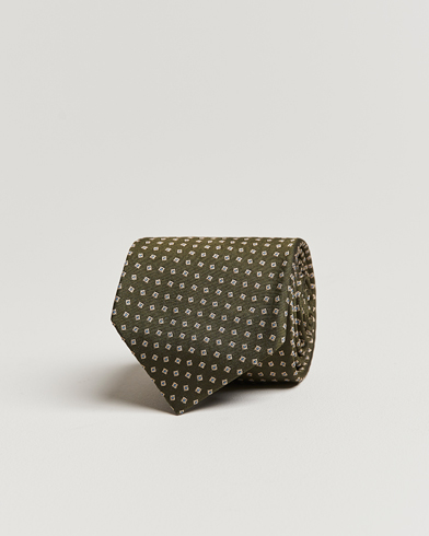 Men |  | Brioni | Printed Silk Tie Green