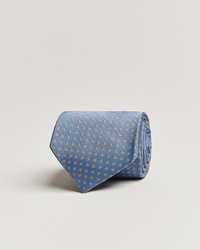 Men |  | Brioni | Printed Silk Tie Light Blue