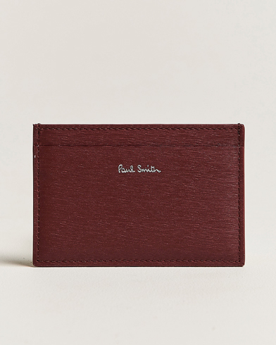 Men | Wallets | Paul Smith | Color Leather Cardholder Wine Red