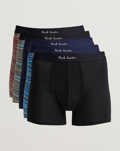 Men | Underwear & Socks | Paul Smith | Long 5-Pack Trunk Navy