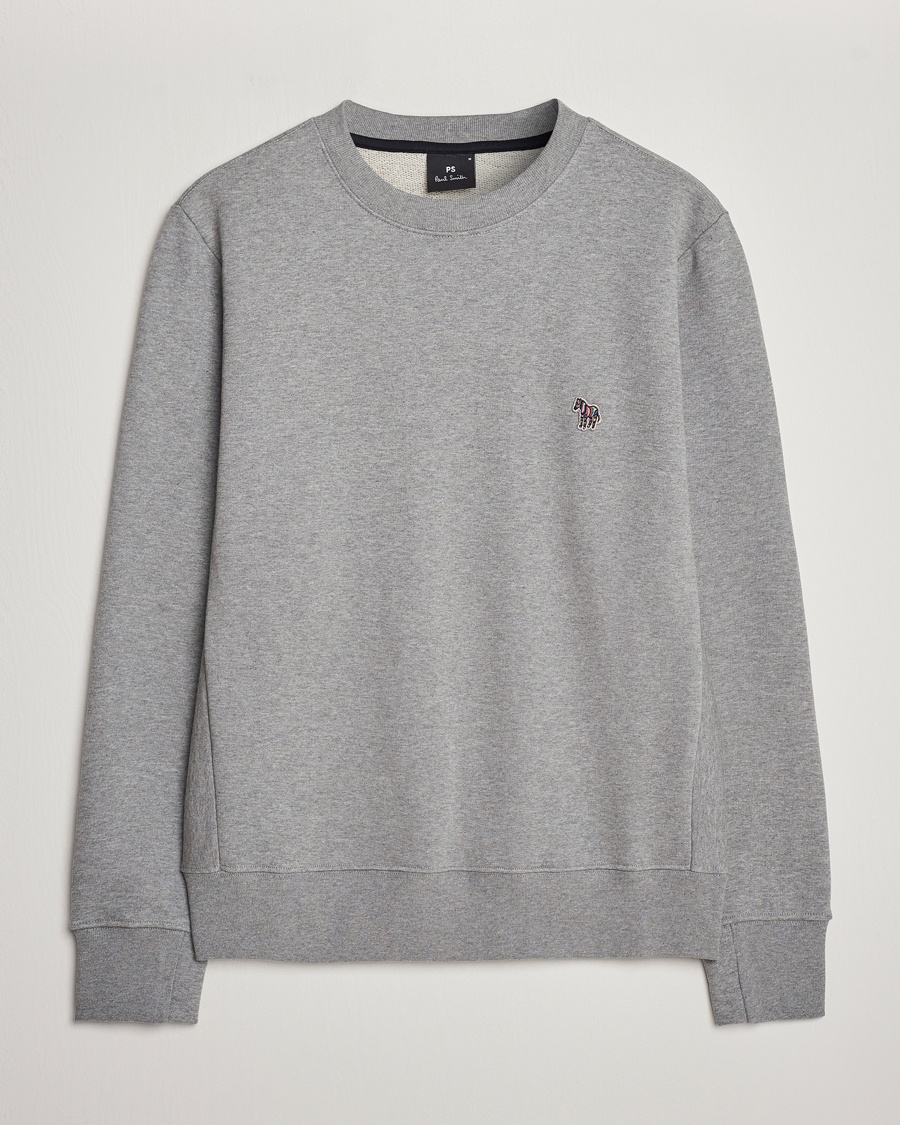 PS Paul Smith Zebra Organic Cotton Sweatshirt Grey Melange – Grey