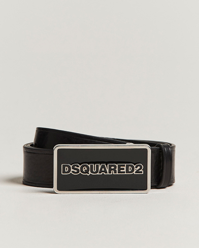 Men | Belts | Dsquared2 | Logo Plated Belt Black