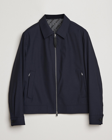 Men | Boss Coats & Jackets | BOSS BLACK | Hanry Wing Jacket Dark Blue