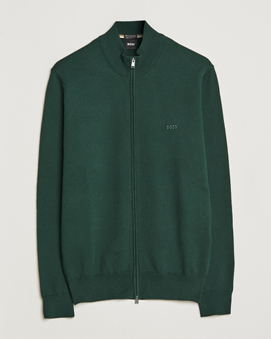 Men | Zip Throughs | BOSS | Palano Knitted Full-Zip Open Green