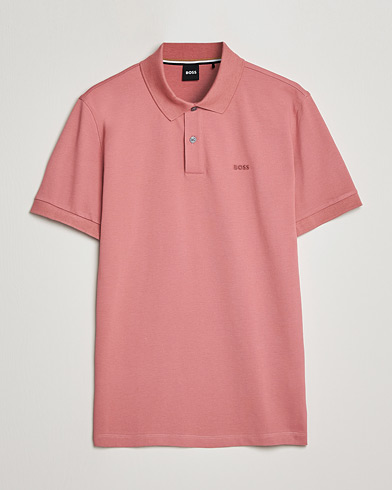 Men | Short Sleeve Polo Shirts | BOSS | Pallas Polo Open Pink