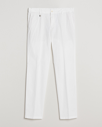 Men | Formal Trousers | BOSS BLACK | Genius Cotton Trousers White