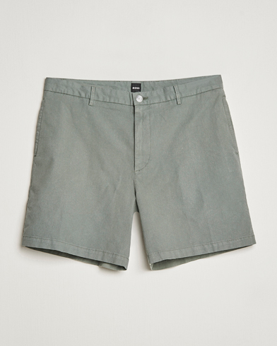 Men | BOSS BLACK | BOSS BLACK | Karlos Cotton/Linen Shorts Open Green