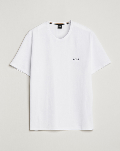 Men | BOSS BLACK | BOSS BLACK | Waffle Logo Crew Neck T-Shirt Open White