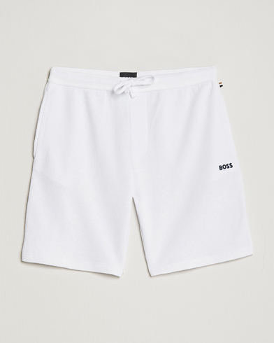 Men | Sweatshorts | BOSS | Waffle Logo Shorts Open White