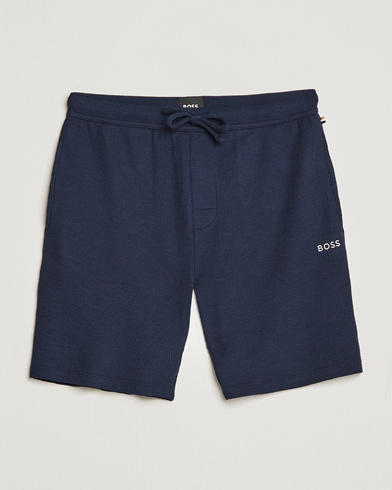 Men | Shorts | BOSS BLACK | Waffle Logo Shorts Dark Blue