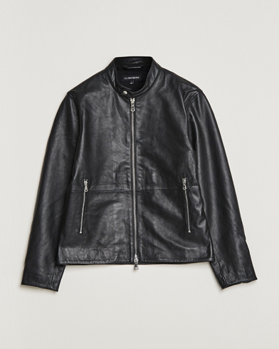 Men | Leather & Suede | J.Lindeberg | Boris Biker Leather Jacket Black