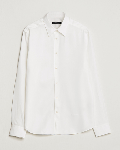 Men | Casual Shirts | J.Lindeberg | Slim Fit Comfort Tencel Shirt Cloud White