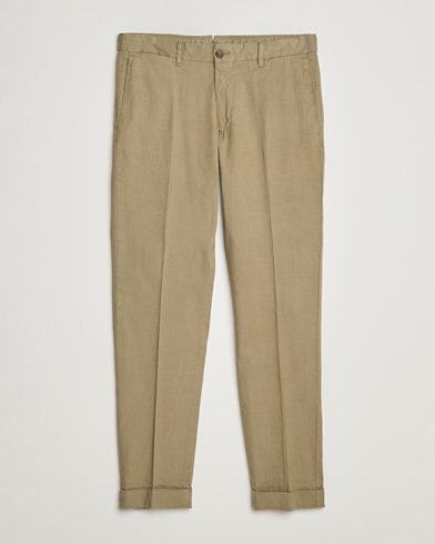 Men | Linen Trousers | J.Lindeberg | Grant Stretch Cotton/Linen Trousers Aloe