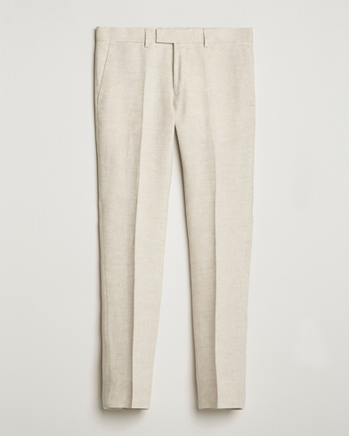 Men |  | J.Lindeberg | Grant Super Linen Trousers Safari Beige