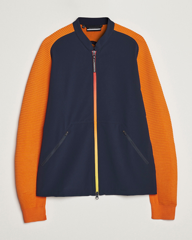 Men | Hybrid jackets | J.Lindeberg | Rolf Hybrid Knitted Jacket Navy
