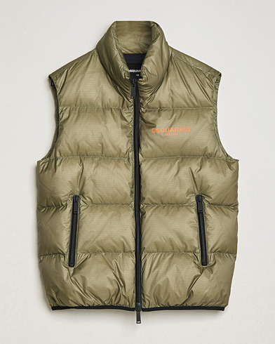 Men | Dsquared2 | Dsquared2 | Down Puffer Vest Military Green
