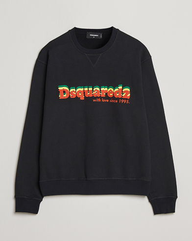 Men | Dsquared2 | Dsquared2 | Printed Cotton Sweatshirt Black