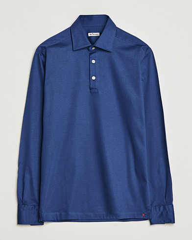 Men | Polo Shirts | Kiton | Popover Shirt Dark Blue