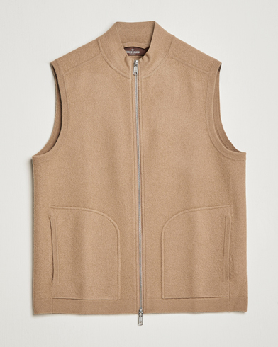 Men | Formal jackets | Morris Heritage | Pierre Boiled Wool Vest Camel