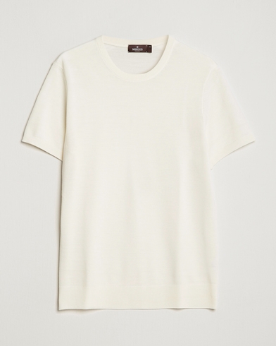 Men | White t-shirts | Morris Heritage | Alberto Knitted T-Shirt White
