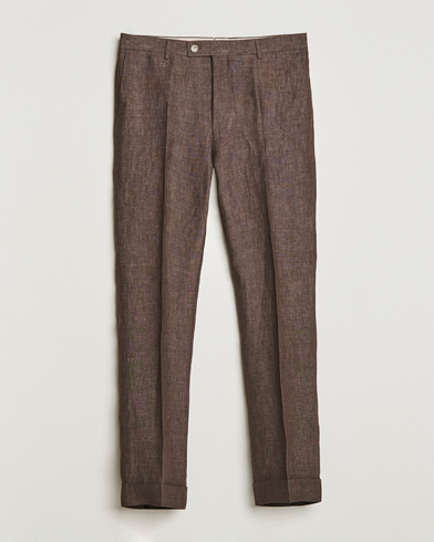 Men | Morris Heritage | Morris Heritage | Jack Linen Suit Trousers Brown
