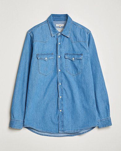 Men |  | Nudie Jeans | George Pocket Denim Shirt Blue