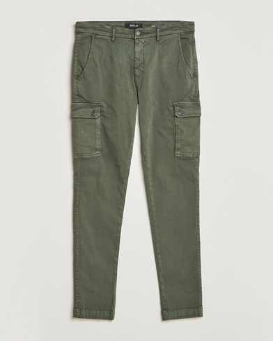 Men | Cargo Trousers | Replay | Anbass Hyperflex X-Lite Cargo Pants Moss Green